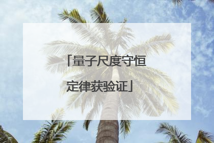 量子尺度守恒定律获验证