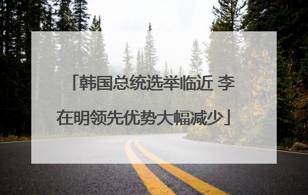 韩国总统选举临近 李在明领先优势大幅减少
