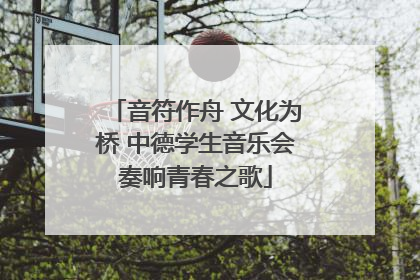 音符作舟 文化为桥 中德学生音乐会奏响青春之歌