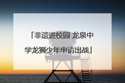 非遗进校园 龙泉中学龙狮少年申请出战