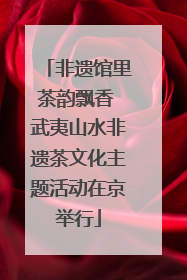 非遗馆里茶韵飘香 武夷山水非遗茶文化主题活动在京举行