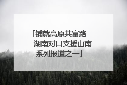 铺就高原共富路——湖南对口支援山南系列报道之一