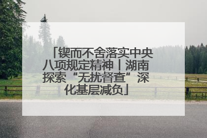 锲而不舍落实中央八项规定精神丨湖南探索“无扰督查”深化基层减负