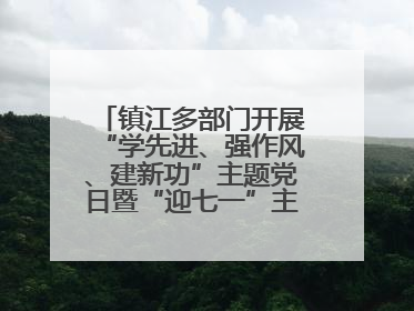 镇江多部门开展“学先进、强作风、建新功”主题党日暨“迎七一”主题活动