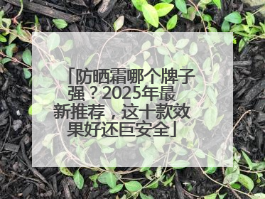 防晒霜哪个牌子强？2025年最新推荐，这十款效果好还巨安全