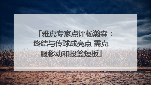 雅虎专家点评杨瀚森：终结与传球成亮点 需克服移动和投篮短板