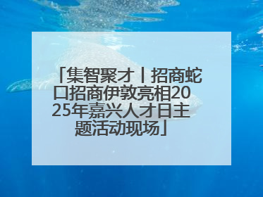 集智聚才丨招商蛇口招商伊敦亮相2025年嘉兴人才日主题活动现场