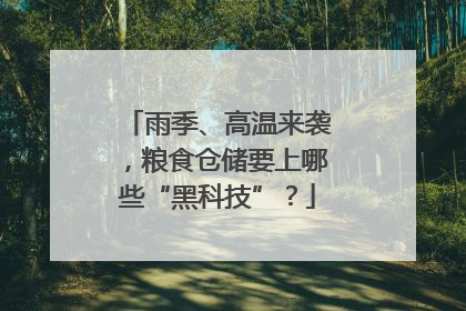 雨季、高温来袭，粮食仓储要上哪些“黑科技”？