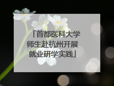 首都医科大学师生赴杭州开展就业研学实践
