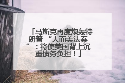 马斯克再度炮轰特朗普 “大而美法案”：将使美国背上沉重债务负担！