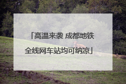 高温来袭 成都地铁全线网车站均可纳凉