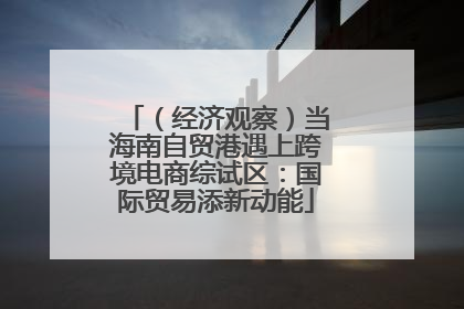 （经济观察）当海南自贸港遇上跨境电商综试区：国际贸易添新动能