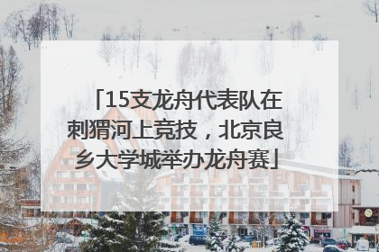 15支龙舟代表队在刺猬河上竞技，北京良乡大学城举办龙舟赛