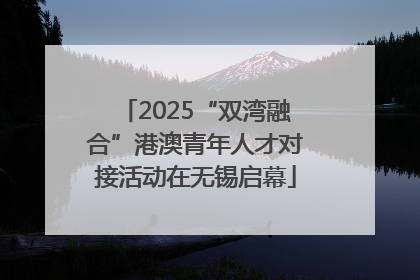 2025“双湾融合”港澳青年人才对接活动在无锡启幕