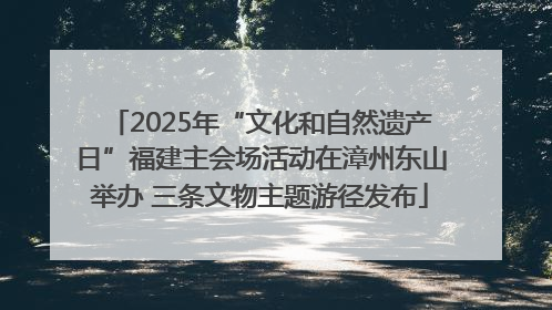 2025年“文化和自然遗产日”福建主会场活动在漳州东山举办 三条文物主题游径发布