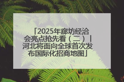 2025年廊坊经洽会亮点抢先看（二）丨河北将面向全球首次发布国际化招商地图