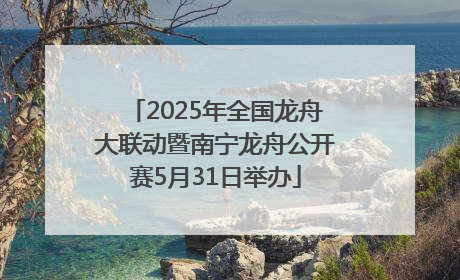 2025年全国龙舟大联动暨南宁龙舟公开赛5月31日举办