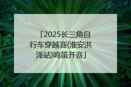 2025长三角自行车穿越赛(淮安洪泽站)鸣笛开赛