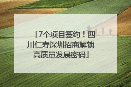 7个项目签约！四川仁寿深圳招商解锁高质量发展密码