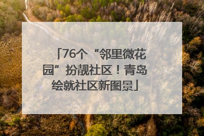 76个“邻里微花园”扮靓社区！青岛绘就社区新图景
