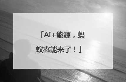 AI+能源，蚂蚁鑫能来了！