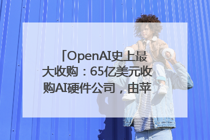 OpenAI史上最大收购：65亿美元收购AI硬件公司，由苹果前设计总监创办